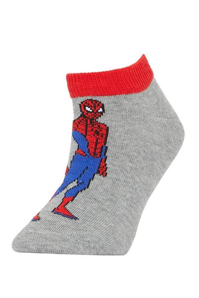 DeFacto New Season Boy's Marvel Spiderman Cotton 3-Piece Booties Socks
