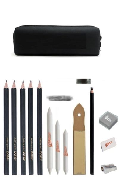 GLANCE Idora Sketch Graduated Pencil 14 Piece Sketch Set