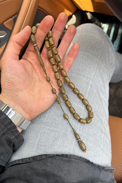 dergah tesbih Master Bekir Deveci Carved İmame Scented Rosewood Rosary