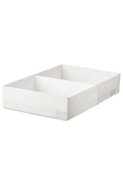 IKEA STUK Box with Compartments, White, 34x51x10 cm – Organized Wardrobe Storage