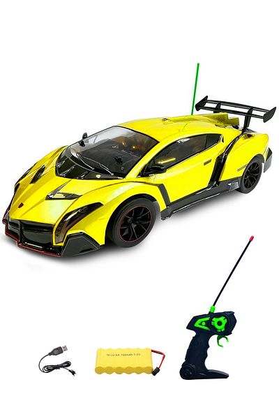 ESD 1:10 Scale High-Speed 4x4 Drift RC Vehicle 27 MHz with LED Wheels With Rechargeable Battery