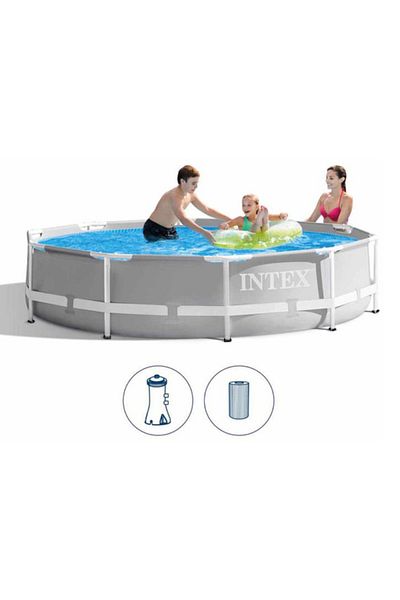Intex Round Prism Pool Frame with Filter Grey