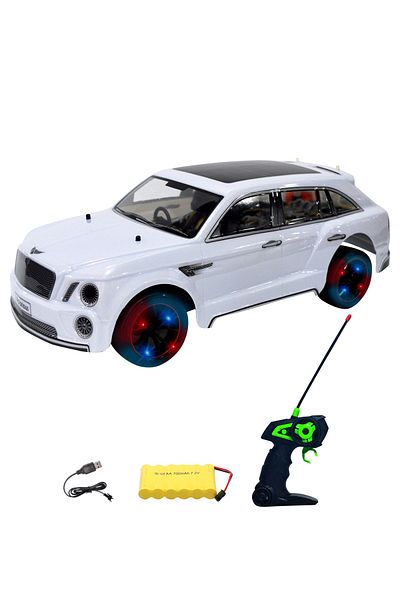 ESD 1:10 Scale High-Speed 4x4 Drift RC Vehicle 27 MHz with LED Wheels With Rechargeable Battery