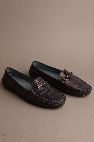 Gondol Women's Genuine Leather Classic Loafer Laci Croco 37 Ttx.724