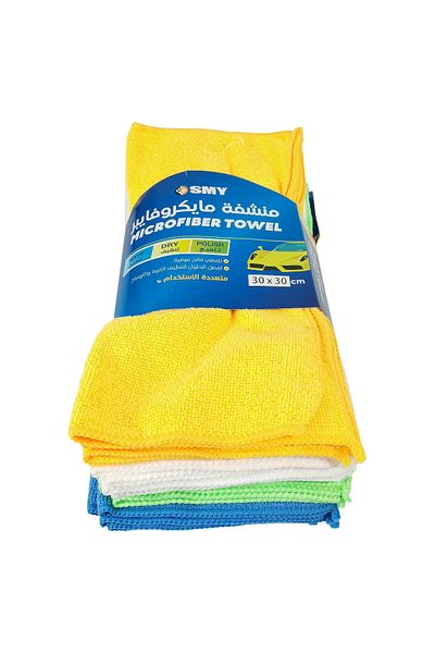 SMY Microfiber Towel - Ultra-Soft, Absorbent Cleaning Cloth for Cars & Home (30x30cm)
