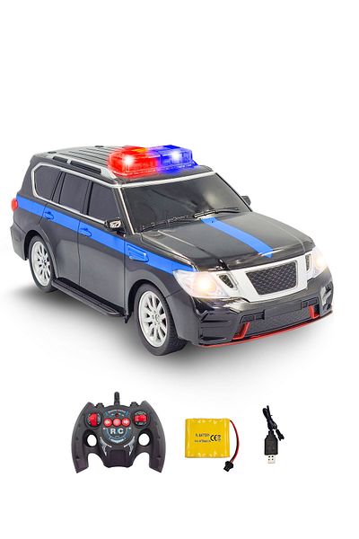 QX 1:12 Scale Remote Control Police SUV Toy Car Rechargeable battery with Lights and Sound