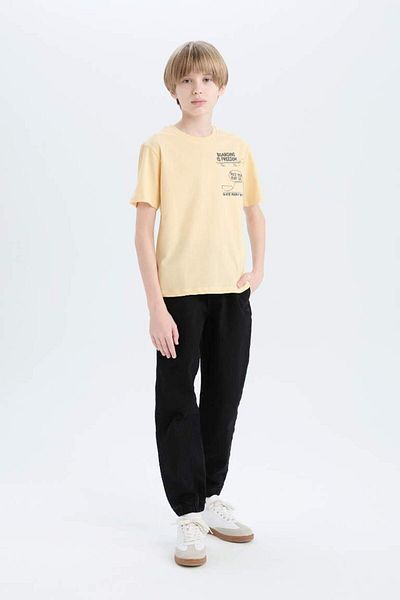 DeFacto New Season Boy's Crew Neck Printed Short Sleeve T-Shirt