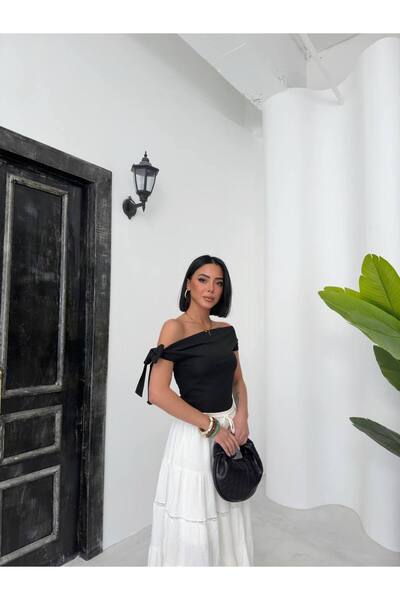 ELBEY Fiyonk Omuz Dekolte Bluz