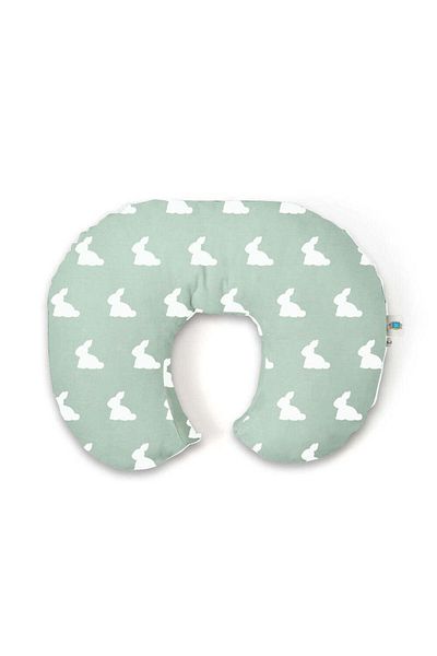 DEUX LAPINS 100% Cotton Muslin Baby Breastfeeding Support Pillow - Mono Lapin Matcha Green