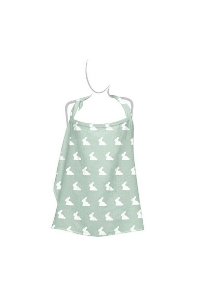 DEUX LAPINS 100% Cotton Baby Nursing Bib - Mono Lapin Matcha Green