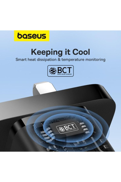 Baseus GaN5 Fast Charger(mini) 1 Type C - 30 W - UK - Cluster Black