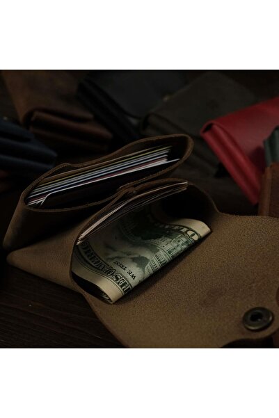 eonaks Шкіряний гаманець на кнопці: тонкий, стильний і функціональний гаманець