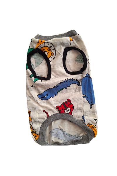 stylie New Summer Clothes with Animal Theme - Cat Dog Clothes with Gray Seat