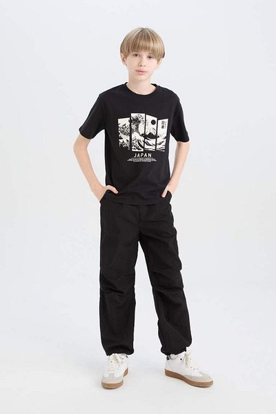 DeFacto New Season Boy's Crew Neck Printed Short Sleeve T-Shirt