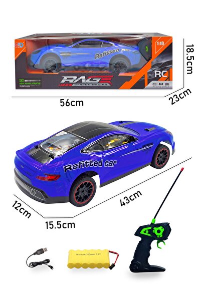 ESD 1:10 Scale High-Speed 4x4 Drift RC Vehicle 27 MHz with LED Wheels With Rechargeable Battery