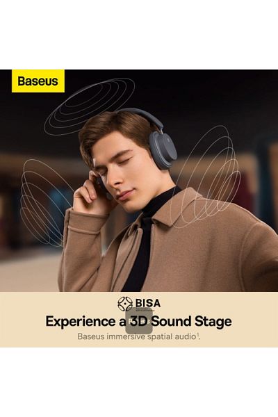 Baseus سماعات رأس لاسلكية Baseus Bowie D05 - رمادي