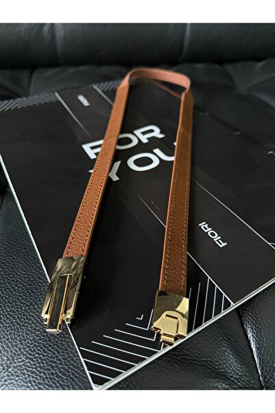 Fiori Curea de pantaloni cu cataramă de blocare elastică subțire pentru femei...