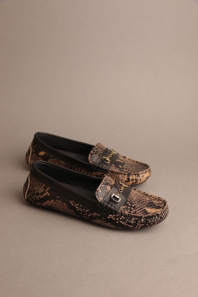 Gondol Mocasini clasici din piele naturala de dama Mink Black 37 Ttx.721
