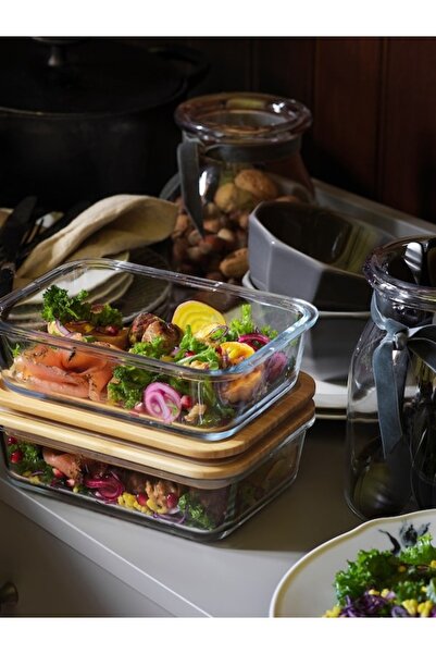 IKEA 365+ Rectangular Bamboo Lid – Eco-Friendly, Airtight, Durable & Stylish Food Storage Solution