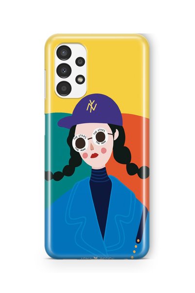 Multitronic حافظة شفافة مطبوعة بتصميم ناقل متوافق مع هاتف Samsung Galaxy A73