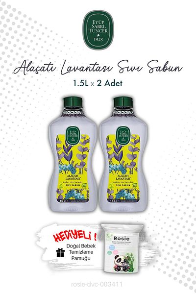 Eyüp Sabri Tuncer Alaçatı Lavanta 1.5L Liquid Soap X2 and Rosie
