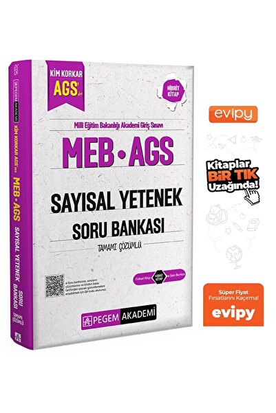 Pegem Akademi Yayıncılık 2025 MEB-AGS Sayısal Yetenek Soru Bankası Çözümlü Ay...