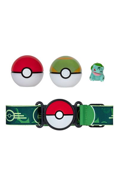 Pokemon Clip N Go Ball Belt Set, Assorted 1 Piece (Character May Vary) | Poke Ball | Battle Figure