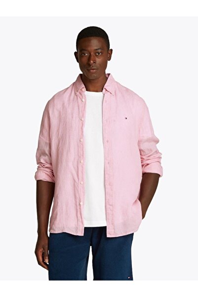 Tommy Hilfiger Erkek PIGMENT DYED LI SOLID RF SHIRT Gömlek