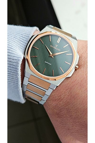Raymond RYM-280273 ULTRA SLIM RAYMOND MEN'S WRISTWATCH - SAPPHIRE CRYSTAL AND 100% STAINLESS STEEL - 2 YEAR WARRANTY