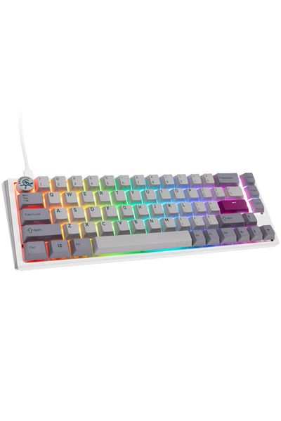 Ducky لوحة مفاتيح الألعاب Ducky One 3 Mist SF 65% RGB - أحمر كرزي - أبيض ورمادي