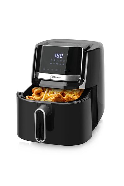 STARCREST Friteuza cu aer cald STARCREST SFR-6250BK, 1600 W, 6.5 Litri, Termostat 80 - 200 °C