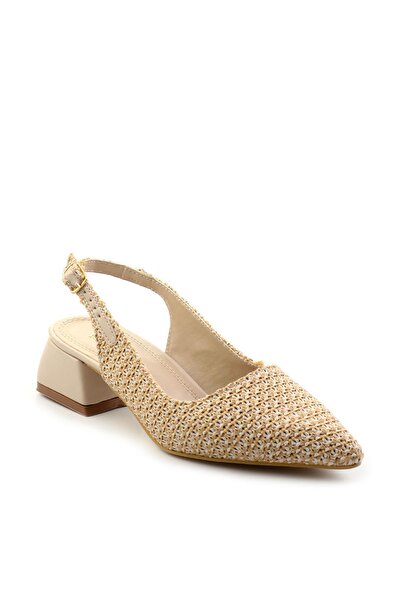 Bambi Bej Kadın Klasik Topuklu Ayakkabı K01823123318