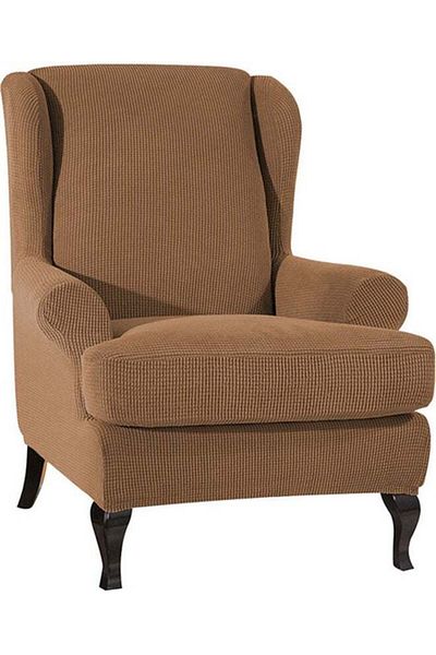 Generic Sofa Covers Wing Chair Elastic Fabric Stretch Couch Slipcover