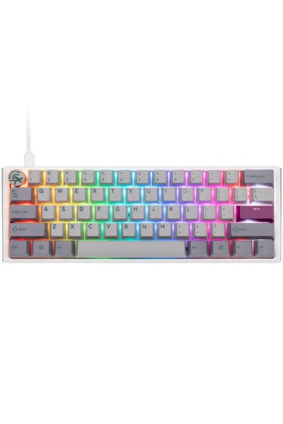 Ducky Ducky One 3 Mist Mini Non-RGB Mechanical Keyboard - Cherry Red - White and Grey