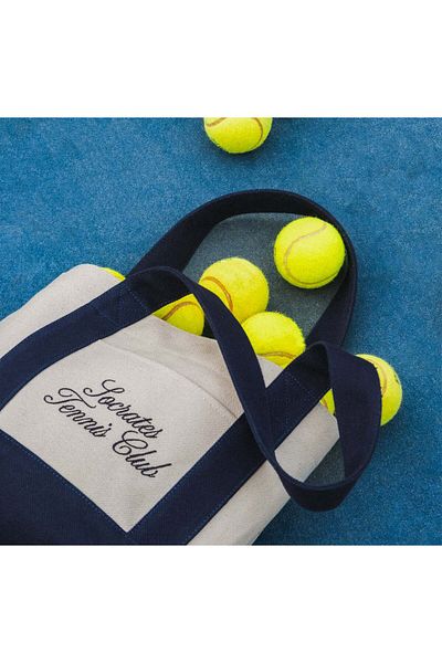 Socrates Tennis Club - Light Gray / Navy Blue