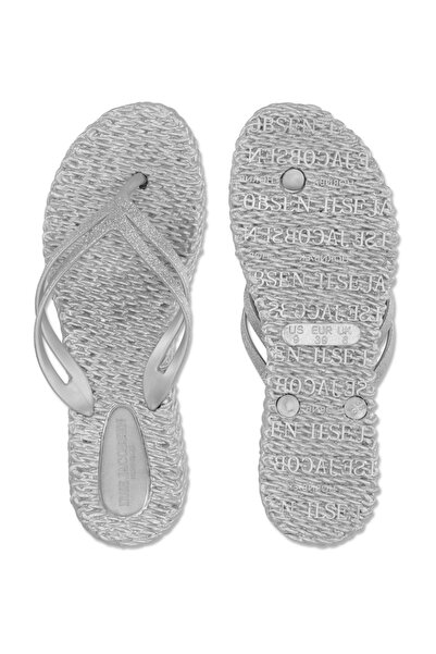 Ilse Jacobsen Silver Cheerful13 - Silver Platform Flip Flops