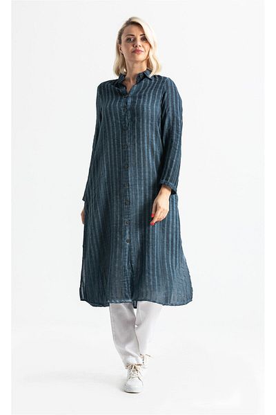 Eliş Şile Bezi Summer Long Sleeve Tunic - Green 9014 Seasonal and Seersucker Available