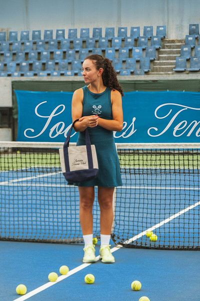 Socrates Tennis Club - Light Gray / Navy Blue