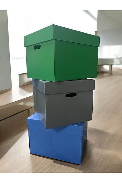 dirilim plastik Storage Box 3Pcs Decorative Storage Toy Bin Archive Storage Organizer