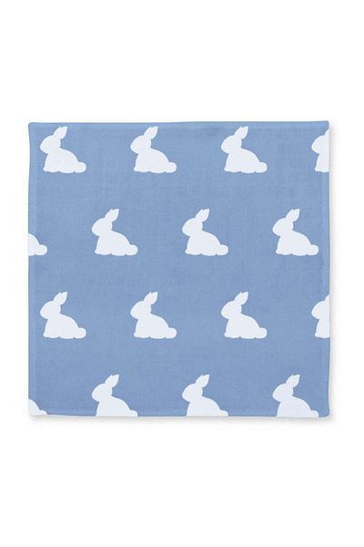 DEUX LAPINS 100% Cotton Muslin Baby Mouth Diaper Pack Mono Lapin Royal Blue & Cotton Gray 10 Pcs