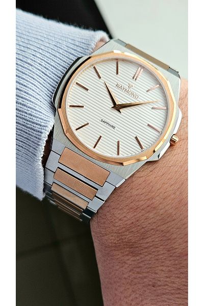 Raymond RYM-280273 ULTRA SLIM RAYMOND MEN'S WRISTWATCH - SAPPHIRE CRYSTAL AND 100% STAINLESS STEEL - 2 YEAR WARRANTY
