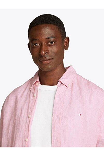 Tommy Hilfiger Erkek PIGMENT DYED LI SOLID RF SHIRT Gömlek