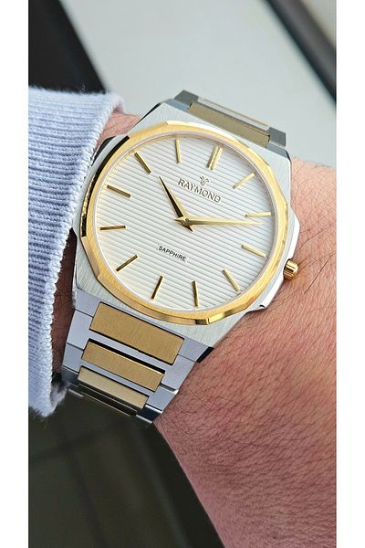 Raymond RYM-280273 ULTRA SLIM RAYMOND MEN'S WRISTWATCH - SAPPHIRE CRYSTAL AND 100% STAINLESS STEEL - 2 YEAR WARRANTY
