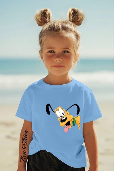 New Shine 1 tricou este un cadou pentru achiziții de 6 și peste în coș - Tricou pentru copii supradimensionat cu imprimeu Goofy