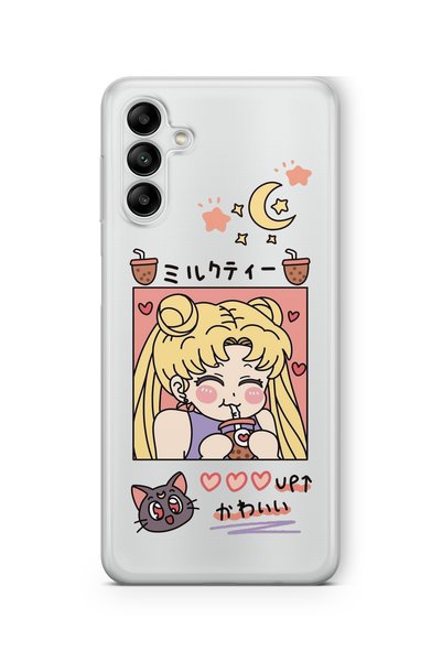 Multitronic Samsung Galaxy S24 Compatible Kawaii Girl Design Printed Transpar...