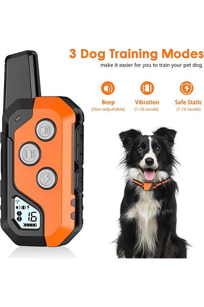 PIOUNS Dog Shock Collar, Ip67 Waterproof Dog Training Collar with Remote Control