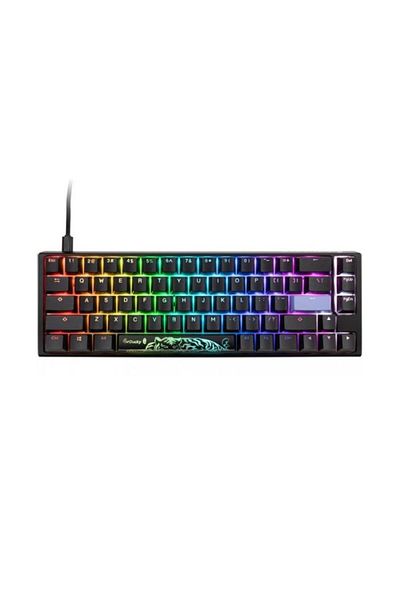 Ducky لوحة مفاتيح الألعاب الميكانيكية السلكية Ducky One 3 Classic 65% SF - أحمر كرزي - أسود وأبيض