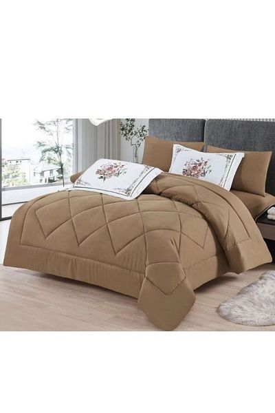 smart home Plain Duvet Cover Set, Reversible System, 6-Piece Bedspread, 100% Microfiber, 240x220cm