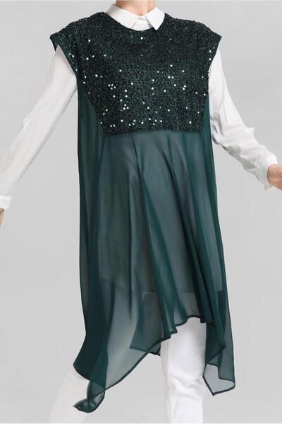 Alvina 40569 Model Double Tunic with Sequins
