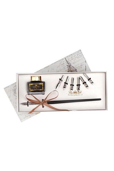 GRAFİX Set caligrafie cu 6 penite si calimara de cerneala
